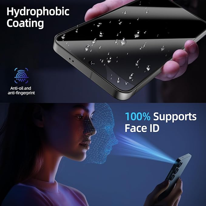 X-it for Samsung Galaxy S25 Screen Protector Privacy 6.2 [Auto Alignment/Dust Removal]Bubble-Free[100% Ultrasonic Fingerprint ID] Easy Installation Full Coverage Anti-Spy [Non-Glass] 2 Packs