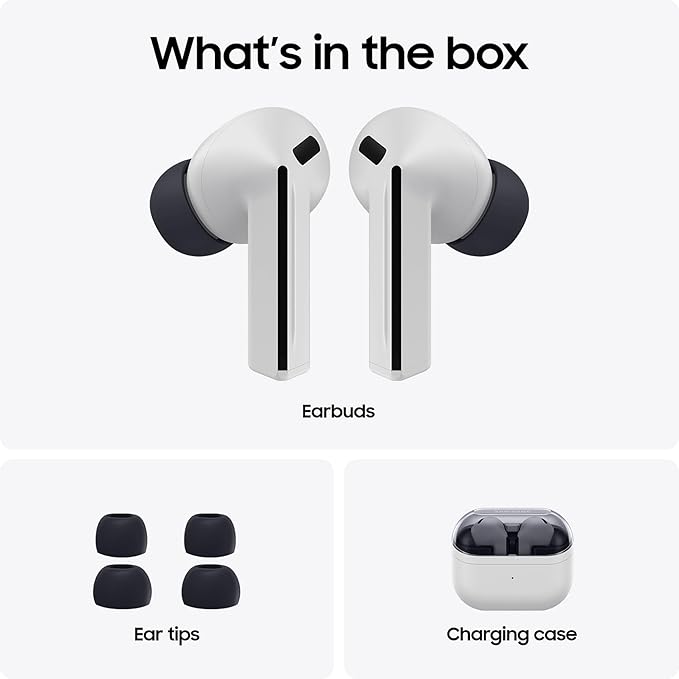 SAMSUNG Galaxy Buds 3 FE (2025) True Wireless Bluetooth Earbuds Active Noise Cancellation Powerful Sound Clear Calls Long Lasting Battery Hands Free AI Gray [US Version 2 Year Warranty]
