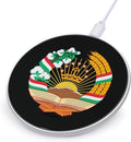 Emblem of Tajikistan Fast Portable Charger 10W Funny Graphic Phone Charging Pad with USB Cable