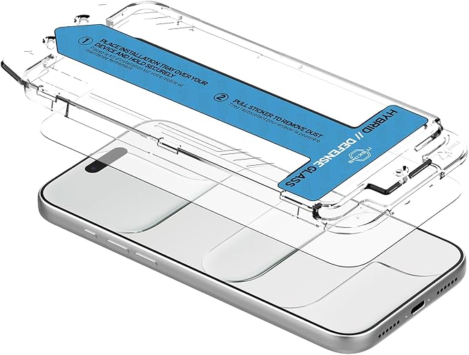 ITSKINS HYBRID // GLASS Cell Phone Screen Protector with Eco-Friendly Alignment Tool Tempered Glass Screen Protector Easy Installation Scratch Resistant and Bubble Free - iPhone 17 Air
