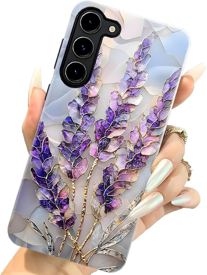 Lavender Stained Glass Purple Floral