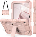 JKSML Case for Samsung Galaxy Tab A9+ / A9 Plus 11 inch 2023 Military Grade Drop Protection Cover with Built-in Kickstand &amp Shoulder Strap for Tab A9+ Tablet (SM-X210/X216/X218) Rose Gold