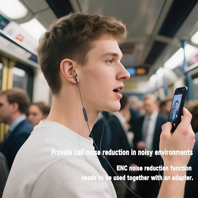 Wired Earbud In Ear Headphones With Mic Noise-canceling CallDeep bass Hi-Fi Noise Cancellation Earbuds Wired Immersive Bass Dual-unit Earphones compatible with iPhone 15 16 17 Pro Max Air Android etc