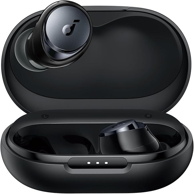 Soundcore by Anker Space A40 Adaptive Active Noise Cancelling Wireless Earbuds Reduce Noise by Up to 98% Ultra Long 50H Playtime 10H Single Playtime Hi-Res Sound Comfortable Fit Wireless Charge