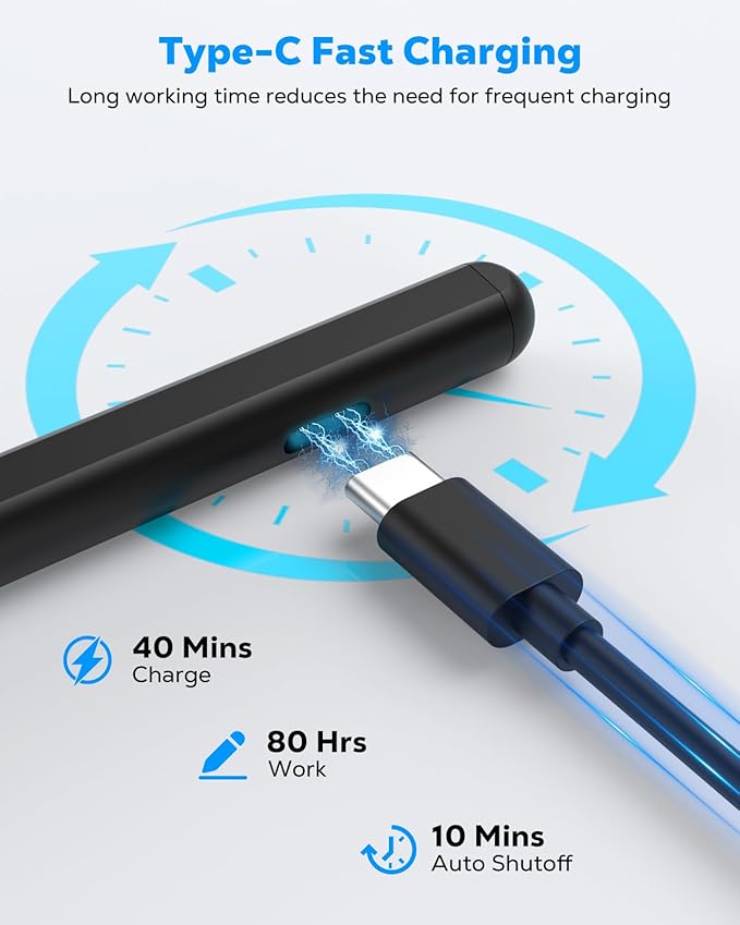 MoKo Stylus Pen for Microsoft Surface Pro 12/11/10/9/8/X/7+/6/5/4 Go 4/3/2/1 Laptop/Studio/Book Surface Pen for Kobo eReaders ASUS VivoBook Flip 14 with Eraser Button 1024 Pressure Palm Rejection