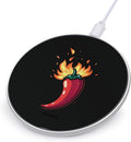 Chili Pepper Fire Wireless Charger Anti-Slip Wireless Charging Pad Slim Charger Mat for Men Women
