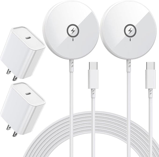 [Apple MFi Certified]iPhone Magnetic Charger6FT 2Pack Apple Wireless Charger Pad 15W Mag Safe Fast Charging iPhone Flat for iPhoneAir/17 Pro Max/16 Pro Max/15Pro/14/13/12 SeriesAirPods3/2/Pro3/Pro 2