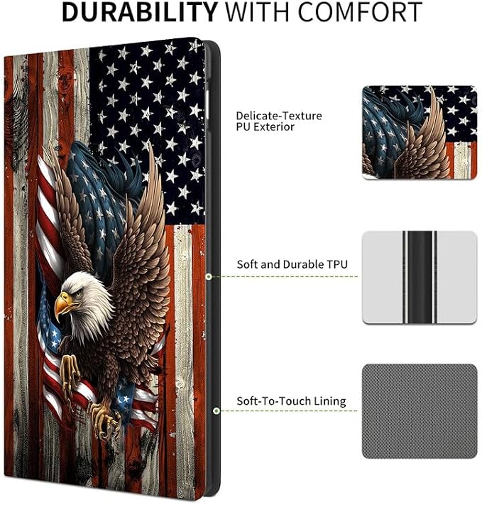 Bald Eagle with Flag