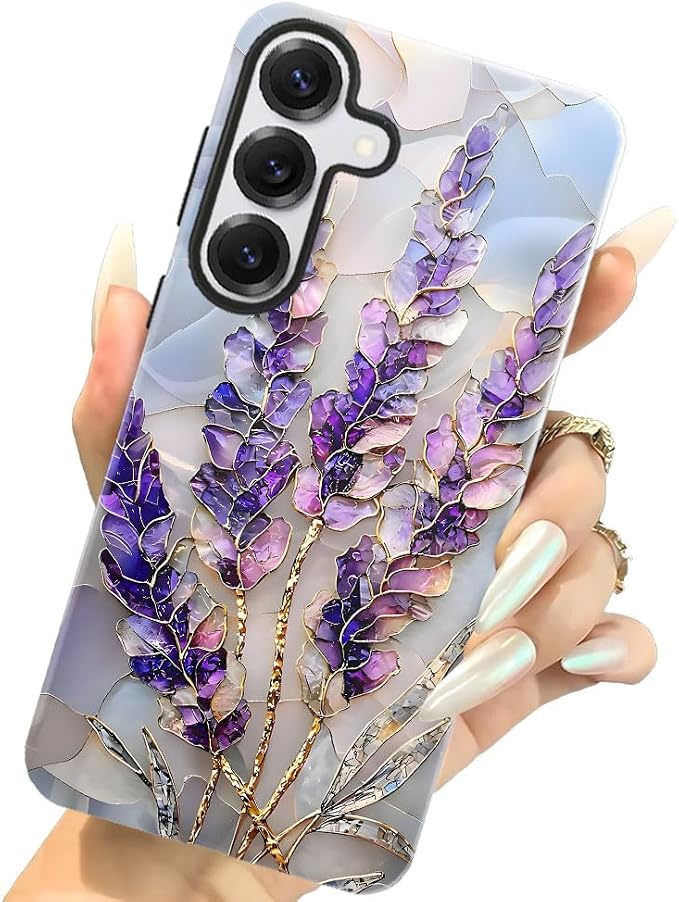 Lavender Stained Glass Purple Floral