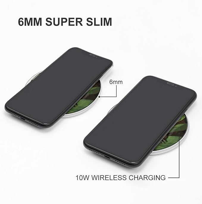 Sloths Background Wireless Charger Fast Wireless Charging Pad with USB Cable 10W Anti-Slip Magnetic Wireless Charger Portable Slim Charger Puck Travel Charging Station