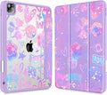 Tuiklol for iPad Pro 11 Inch Case M2 2022 Gen 4th -Built-in Pencil Holder Shockproof Cover Clear Transparent Back Shell Fit for iPad 11’’ 2021 2020 2018 Gen 3rd/2nd/1st for KidFun Emotions Purple