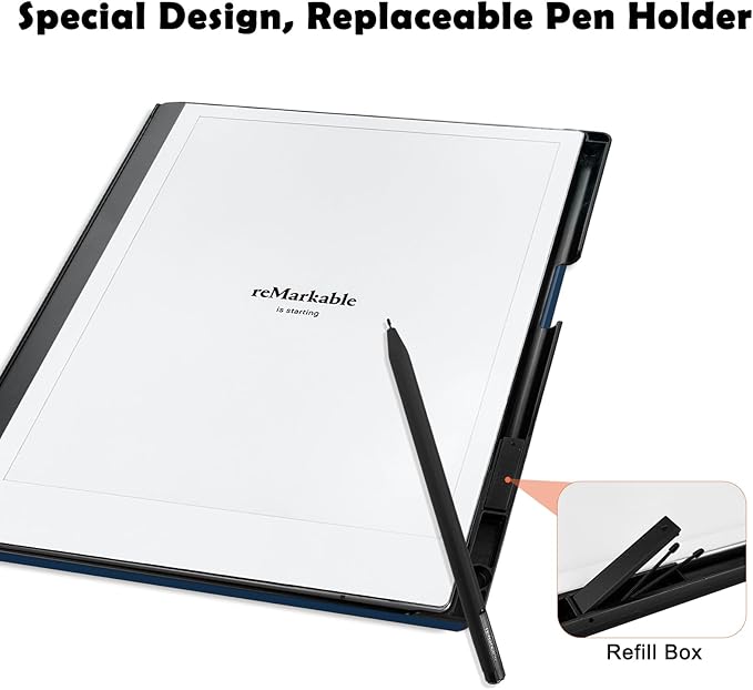 Case for Remarkable 2 Paper Tablet 10.3 2020 ReleasedLightweight and Hard Back Shell Protective Book Folio Cover with Built-in Pen HolderComes with Remarkable 2 Pen Tips.