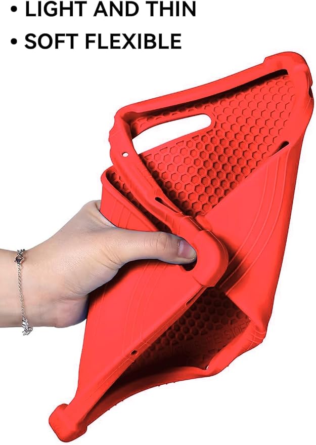 Case for Samsung Galaxy Tab S10 FE Plus/S10 FE+5G 13.1-Inch - Protective Cover with S Pen Holder &amp Multi-Angle Viewing Stand (Red)
