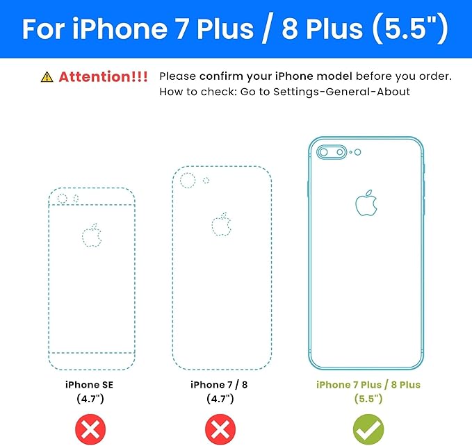 Ocushield Anti Blue Light Tempered Glass Screen Protector for iPhone 7 Plus | iPhone 8 Plus - Protect Your Eyes Reduce Migraines &amp Improve Sleep