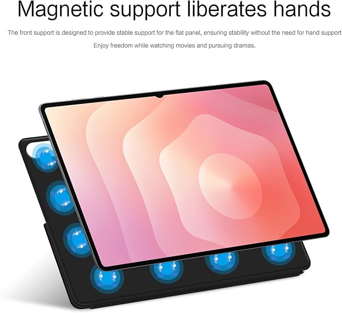 for Samsung Galaxy Tab S11 Ultra Case 14.6 inch Magnetic Attachment | Auto Wake/Sleep | Multi-Viewing Angles | Slim Light Shell Cover | Compatible with Samsung Galaxy Tab S11 Ultra | Black