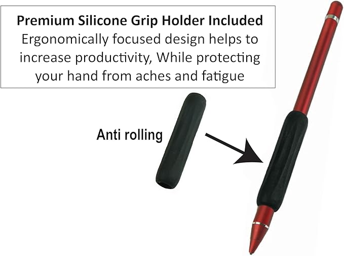 Stylus Pen Pencil Gen - Replacement for Apple iPad Pro Mini Air iOS &amp Android Tablets - Red