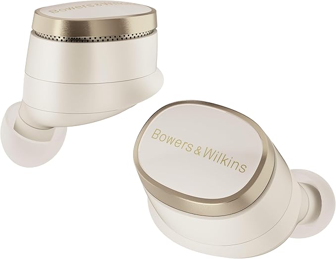 Bowers &amp Wilkins Pi8 Bluetooth Wireless Earbuds (Dove White) in-Ear Bluetooth Earphones with Qualcomm Chipset &amp aptX Lossless Active Noise Cancelling Earbuds 3 Built-in Mics 15-Min Quick C