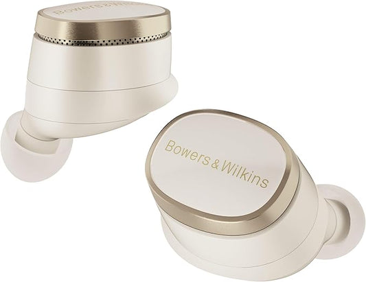 Bowers &amp Wilkins Pi8 Bluetooth Wireless Earbuds (Dove White) in-Ear Bluetooth Earphones with Qualcomm Chipset &amp aptX Lossless Active Noise Cancelling Earbuds 3 Built-in Mics 15-Min Quick C