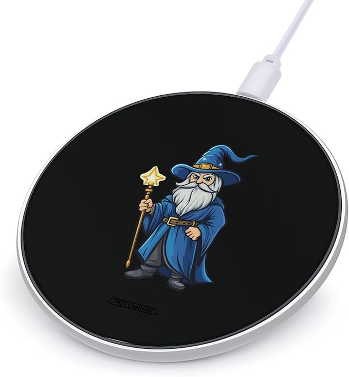 Magician Witch Wireless Charger Anti-Slip Wireless Charging Pad Slim Charger Mat for Men Women