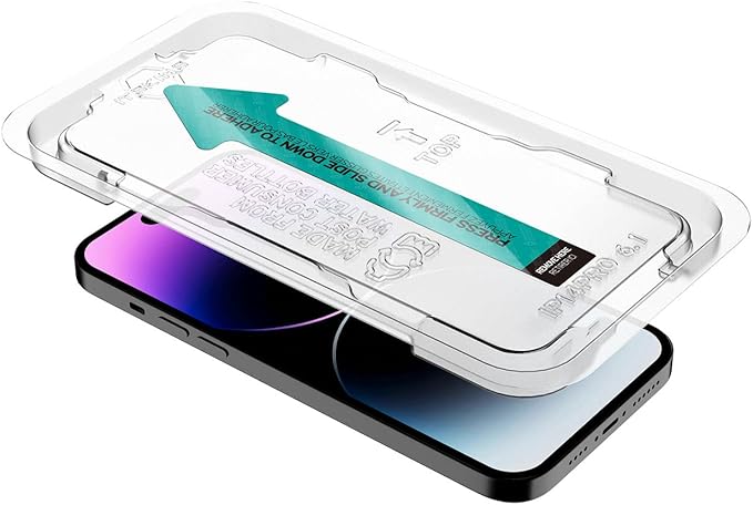 ITSKINS Hybrid // Glass Cell Phone Screen Protector with Eco-Friendly Alignment Tool Tempered Glass Screen Protector Easy Installation Scratch Resistant and Bubble Free - iPhone 14 Pro