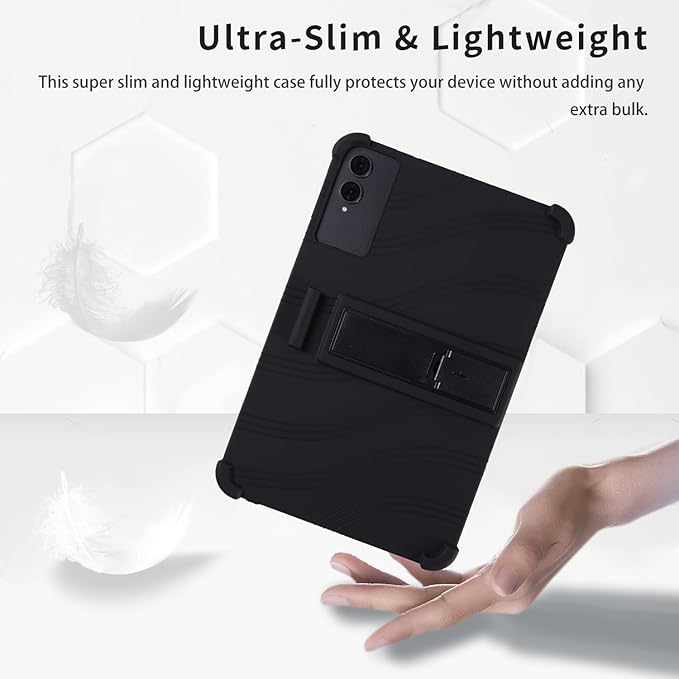 Case for TECLAST T65 13.4-Inch Tablet – Shockproof Silicone Protective Cover with Kickstand Drop-Resistant Business Style (Black)
