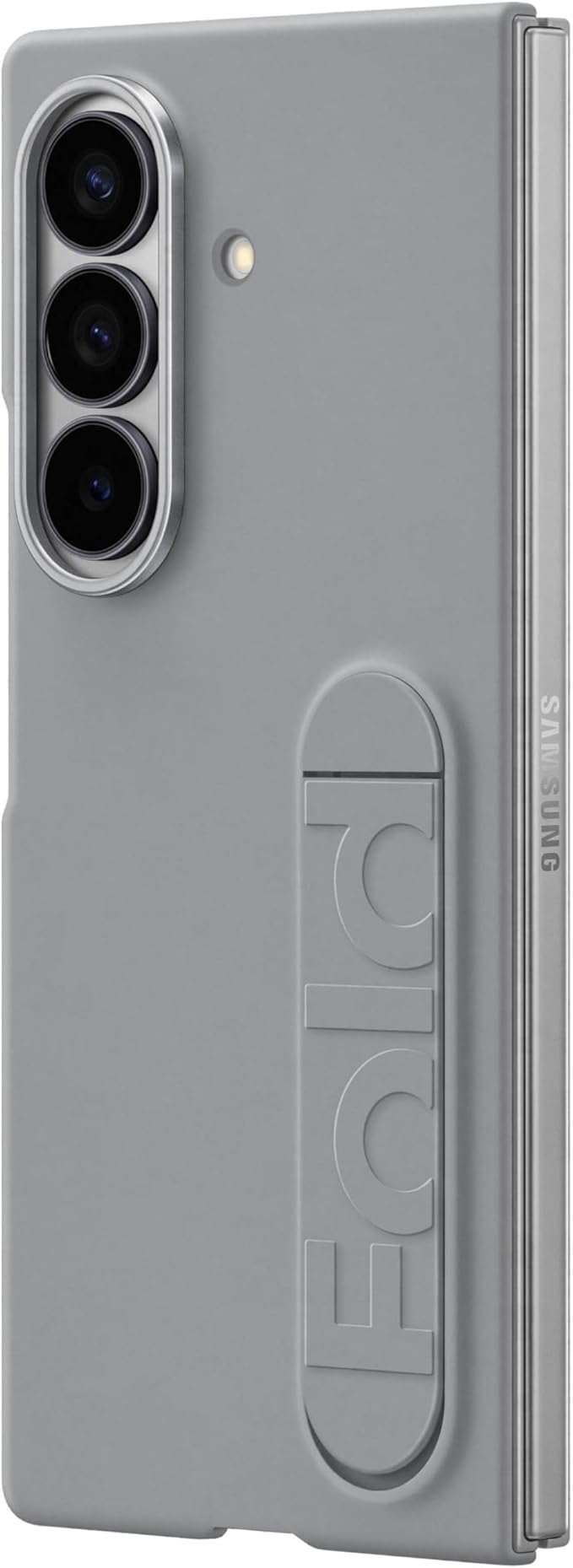 Samsung Galaxy Z Fold7 Silicone Phone Case Protective Cover with Stand Secure Grip Soft Comfortable Design US Version Gray