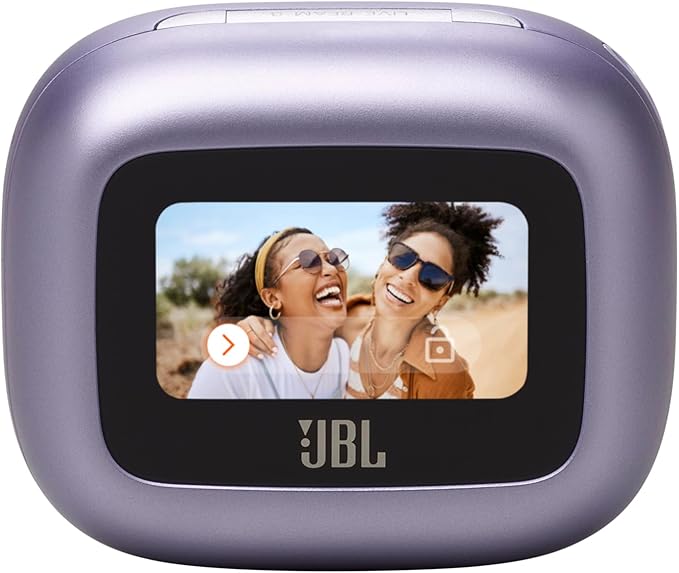 JBL Live Beam 3 - True wireless noise-cancelling stick-closed earbuds 48Hrs total playback Wireless Charging 6 Mics for perfect calls Multi-point connection IP55 waterproof and dustproof (Purple)