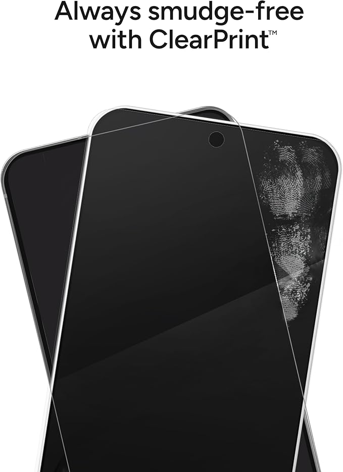 ZAGG Glass+ Samsung Galaxy S25/ S24 Screen Protector – Extreme Impact &amp Shatter Protection Scratch-Resistant Smudge-Resistant Fingerprint Scanner Compatible InvisibleShield Easy Installation