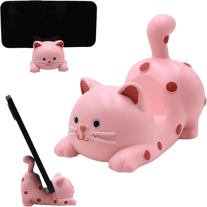 Pink Cat-Stretching