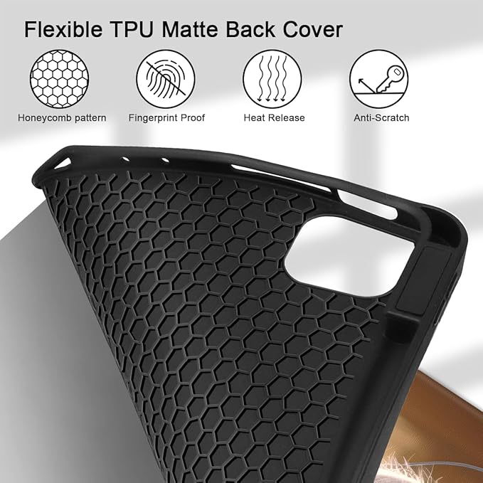 Tuiklol Case for iPad Pro 12.9 inch M2 Generation 6th / 5th / 4th / 3rd 2022 2021 2020 2018 Release - Built in Pencil Holder Slim Protective Cover with Auto Wake/Sleep Elephant