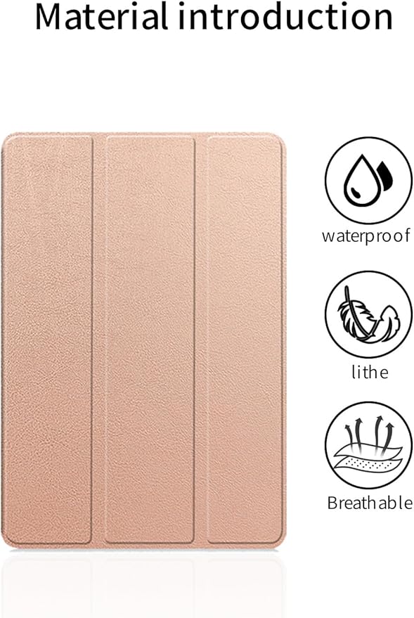 for Tabwee T60 Pro 2026 Android 13.4 Inch Tablet CaseBOVUGAC Tri-fold Tablet Case Cover for Tabwee T60 Pro 13.4Full Protection Premium PU Scratch Resistant.(Rose Gold)