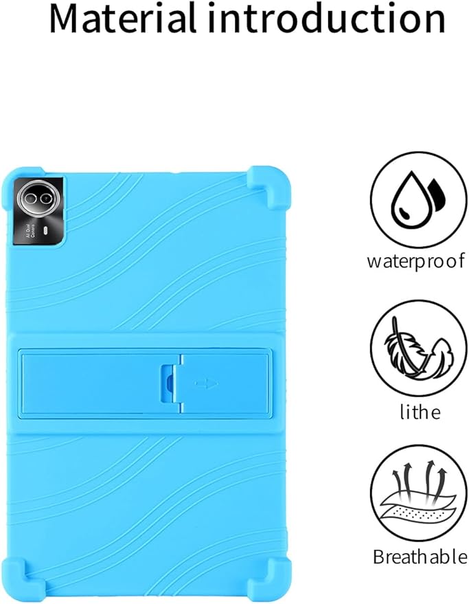for Urao G140L 14 Inch Tablet CaseBOVUGAC Soft Silicone Adjustable Stand Shockproof Kids Friendly for Higrac G140L 14 Tablet(SkyBlue)