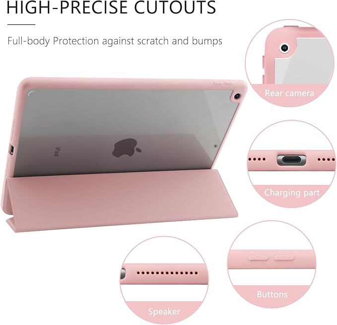 Yummy Ice Cream Case for iPad Air 13 (M3) 2025/ (M2) 2024 Clear Acrylic Hard Back Hybrid Casewith Pencil Holder Trifold Stand Tablet Cover for Girls Women