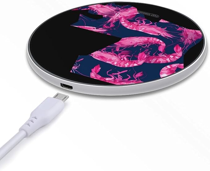 Louisiana Map Shrimp Fast Portable Charger 10W Funny Graphic Phone Charging Pad with USB Cable