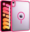 BENTOBEN for iPad Mini7 (A17 Pro) Case iPad mini 7th /6th Generation Magnetic Case (2024/2021) Translucent Matte Back Shock and Drop Protection Cover for iPad mini7/Mini6 8.3 Hot Pink