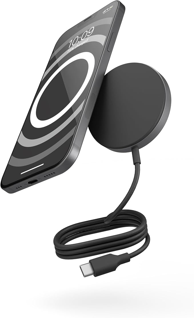Zens Pro 1 Qi2 and MagSafe Aluminum Wireless Charger – Compatible with Apple iPhone 17/16/15/14/13/12 Series AirPods and all MagSafe and Qi2-enabled Phones up to 15W Power Adapter NOT Included