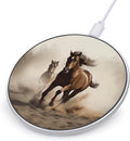 Animals Horse Running Wireless Charger Fast Wireless Charging Pad with USB Cable 10W Anti-Slip Magnetic Wireless Charger Portable Slim Charger Puck Travel Charging Station