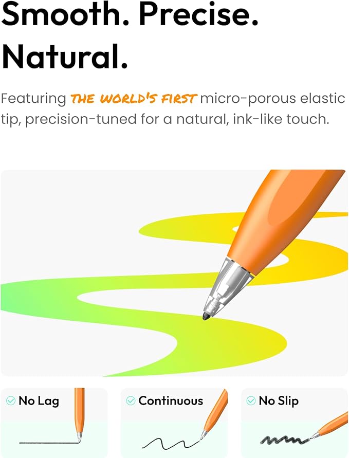 Metapen Pencil Air8 Pro X for iPad 2018-2026 Ultra-Quiet 2X Fast Charging Palm Rejection Stylus Pen for iPad a16/11/10/9/8/7/6th Gen Pro 12.9/11/13-inch M4 Air 3/4/5/M2/M3/M4 Mini 5/6th