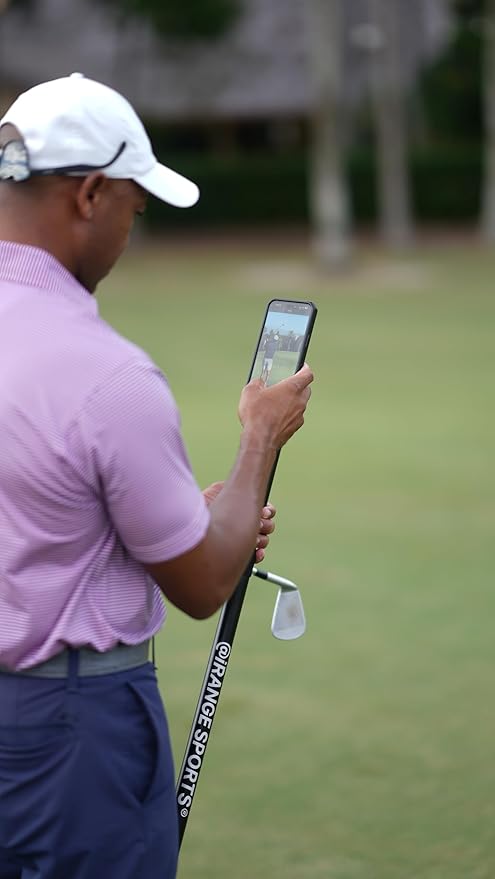 @iRangeSports Stick EXT w/MagSafe Compatible Puck - Golf Monopod Strong Magnetic Lightweight Portable Phone &amp Tablet Stand - Film Steady Video for Golf Vlogs Sports Home Digital Creators