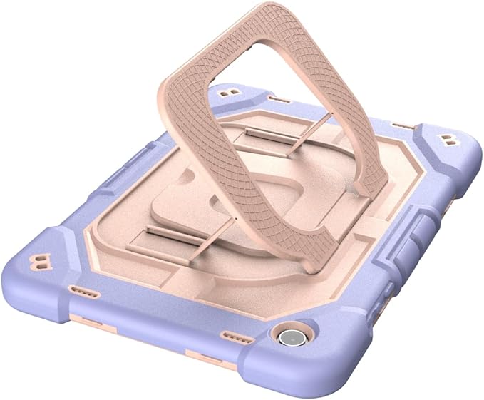 Case for Samsung Galaxy Tab A11+ 11 Inch 2025 (X230/X236B) Heavy Duty Shockproof Rugged Stand Hand Strap Protective Tablet Case for Tab A11 Plus Purple+Pink