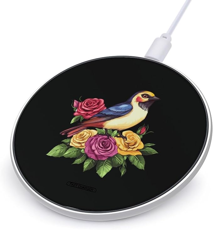 Cuckoos Bird Wireless Charger Anti-Slip Wireless Charging Pad Slim Charger Mat for Men Women