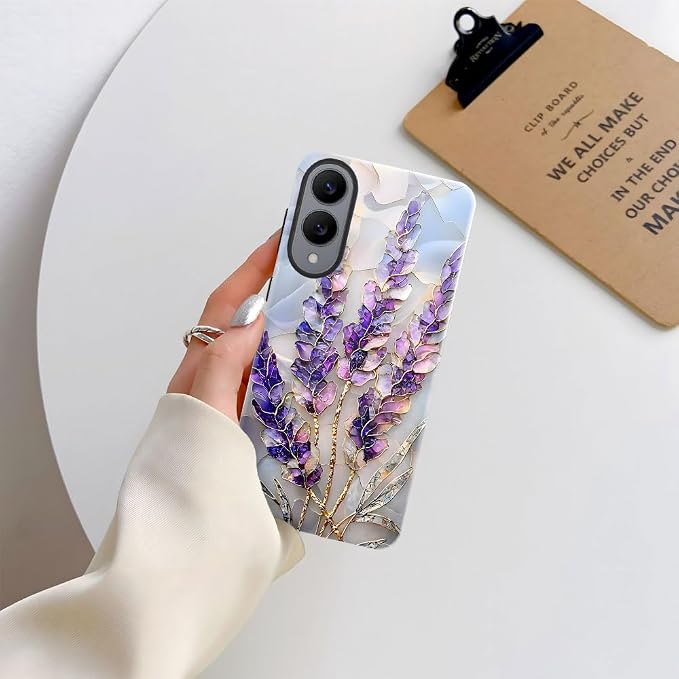 Lavender Stained Glass Purple Floral
