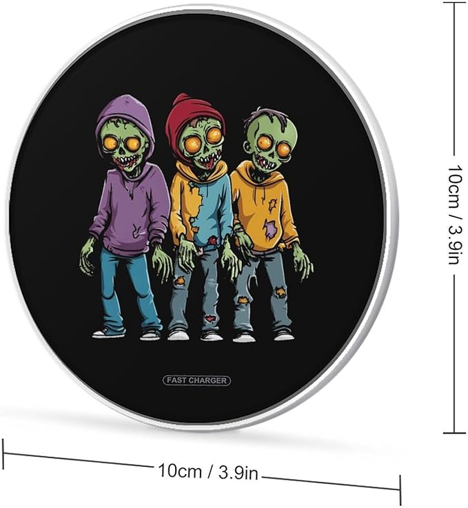 Halloween-Zombies Wireless Charger Anti-Slip Wireless Charging Pad Slim Charger Mat for Men Women