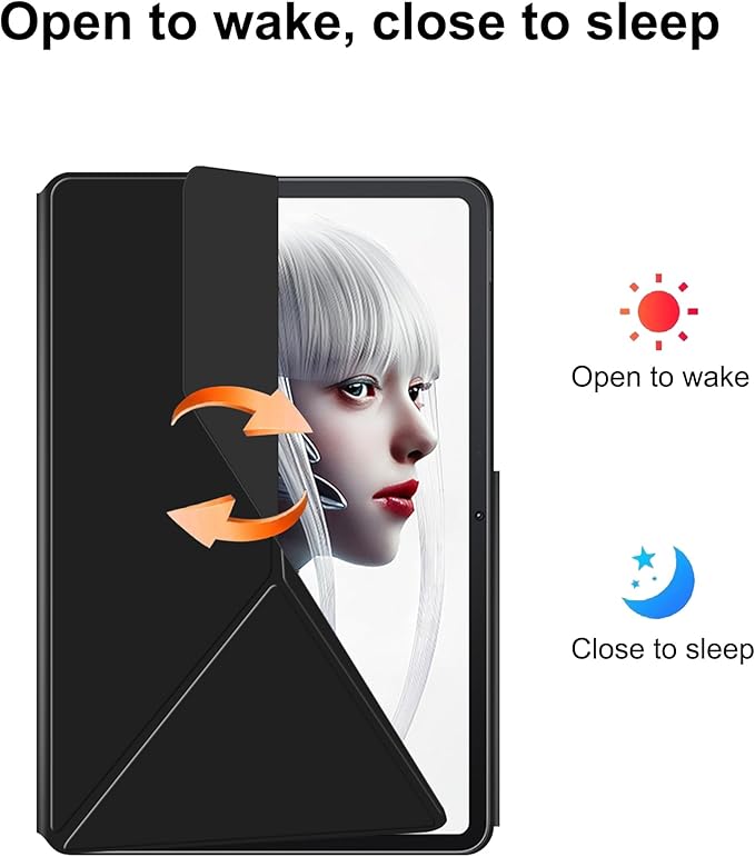 for Red Magic Nova Tablet Casehigh qualit Magnetism Shell LightweightTri-fold TransformableScratch Resistant Black case for Red Magic Nova 10.9 inch