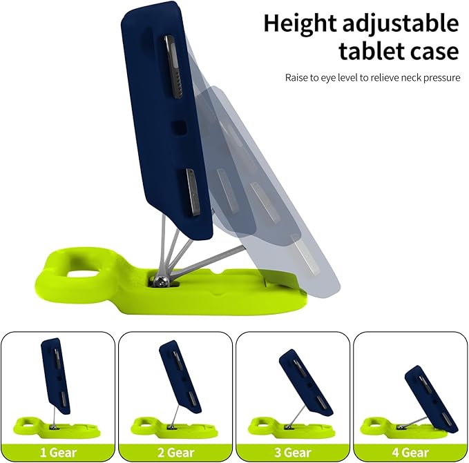 Kids Case for iPad mini 7 (A17 Pro) 2024 /iPad Mini6 2021Adjustable Portrait/Landscape Stand//Drop Proof with Handle/KickstandChild Friendly Case for iPad mini 7th/6th Gen 8.3inch (Bluegreen)