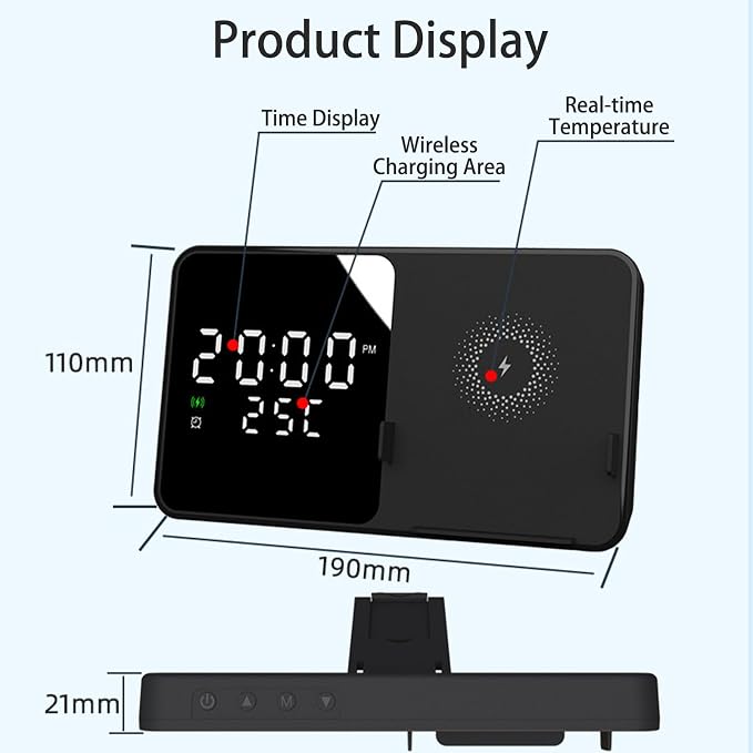 Multi Functional Alarm Clock W5 White