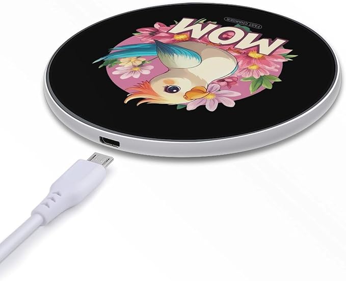 Cockatiel Mom Bird Parrot Wireless Charger Anti-Slip Wireless Charging Pad Slim Charger Mat for Men Women