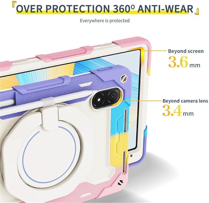 Compatible with Honor Pad X9 Tablet Case 11.5 3in1 Armor Heavy Shockproof Protective Rotundity Bracket with Shoulder Strap[Without Screen Protector&ampPen] - F