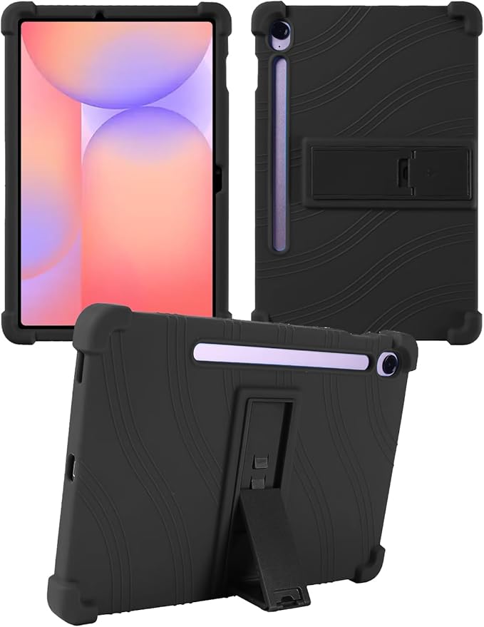 Case for Samsung Galaxy Tab S10 FE Plus/S10 FE+5G 13.1-Inch - Protective Cover with S Pen Holder &amp Multi-Angle Viewing Stand (Black)