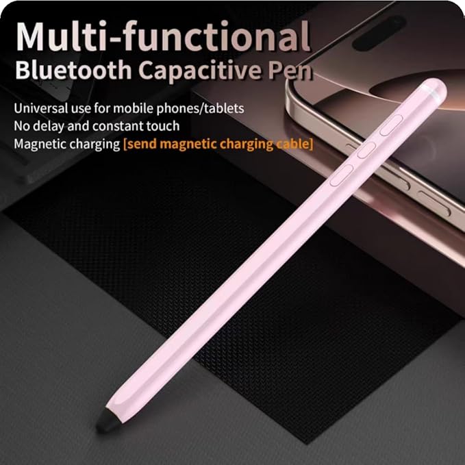 Z Fold 7 S Pen (WithBluetooth) for Samsung Galaxy Z Fold 7/ Fold 6 Fold EditionStylus Pen for Samsung Galaxy Tablet Android Microsoft Surface AMZ Fire HDApple All Touch Screen Devices (Pink)